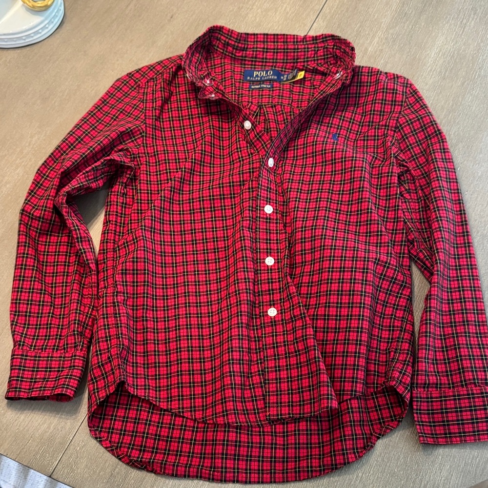 Polo by Ralph Lauren Kids Red and Black Checkered Shirt